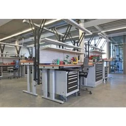 Werkbank Multi2Move Laminaat Lichtgrijs - Breedte 128 Cm