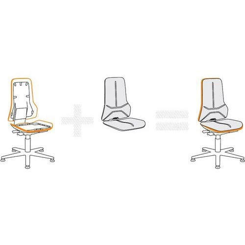 Frame Van Ergonomische Werkplaatsstoel Bimos Neon - Hoog - Afbeelding 7