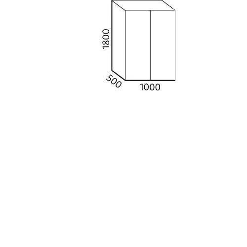 RVS Hoge Kast - 2 Deuren