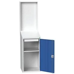 Servicepost Met Legplank En Geperforeerde Achterwand