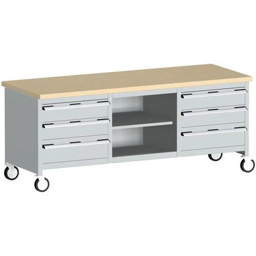 Verrijdbaar Werkplaatsbank Monobloc Cubio - Bott - Afbeelding 16