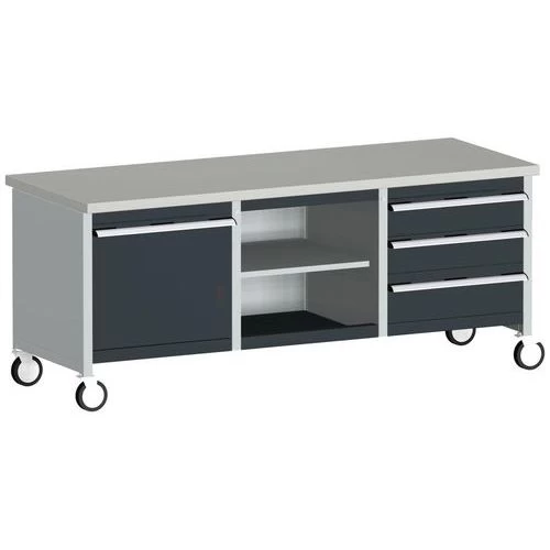 Verrijdbaar Werkplaatsbank Monobloc Cubio - Bott - Afbeelding 15