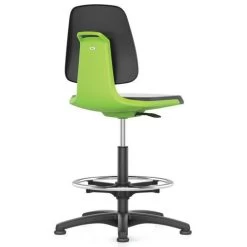 Werkplaatsstoel Labsit Op Glijders, Met Voetensteun_Bimos