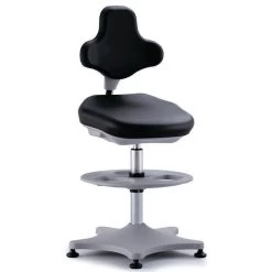 Werkplaatsstoel Labster Op Glijders, Met Voetensteun_Bimos