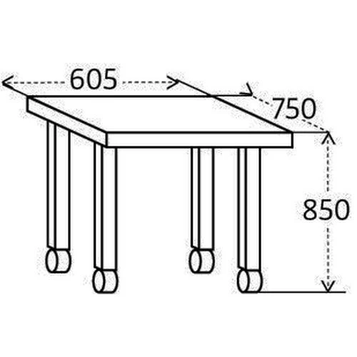 Verrijdbare Werkbank Function 60 - 1 Legbord, 1 Lade