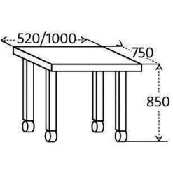 Verrijdbare Werkbank Modul - 4 Laden