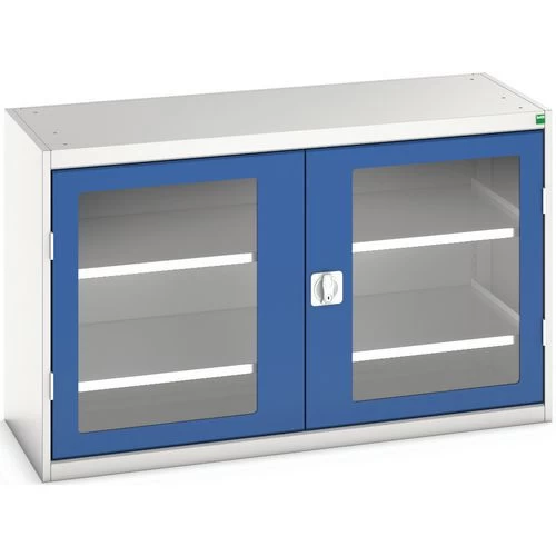 Hoge Kast Verso 1300x550x800mm Met Raamdeur En 2 Legborden - BOTT - Afbeelding 2