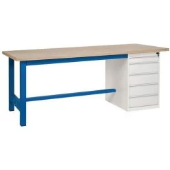 Werkbank CKS Werkblad Beukenmultiplex Ladeblok Met 5 Lades
