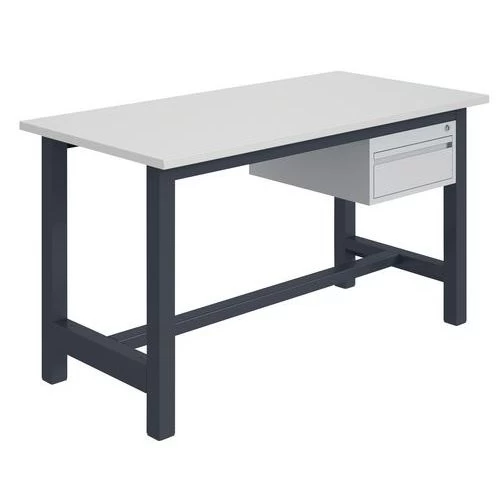 Werkbank CKS Met Gemelamineerd Blad 1 Lade - Afbeelding 3