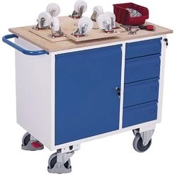 Werkplaatswagen Met 4 Laden En 1 Kast