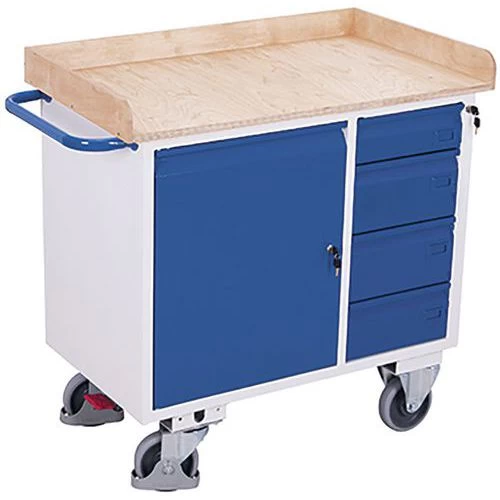 Werkplaatswagen Met 4 Laden En Rand