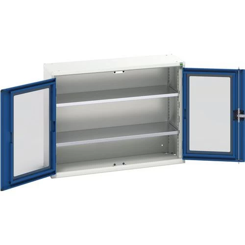 Hoge Kast Verso 1050x350x800mm Met Raamdeur En 2 Legborden - BOTT