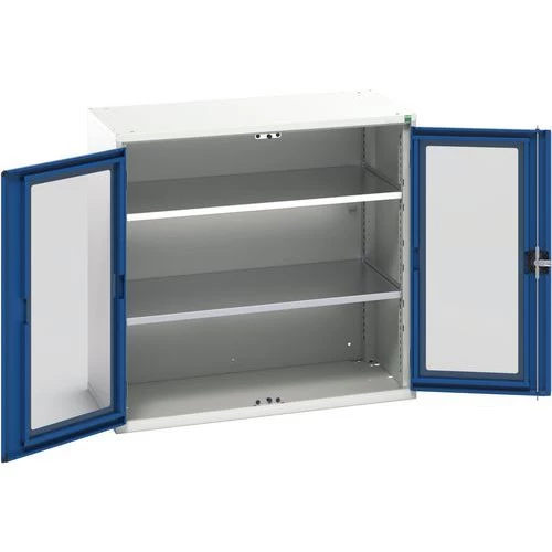 Hoge Kast Verso 1050x550x1000mm Met Raamdeur En 2 Legborden - BOTT