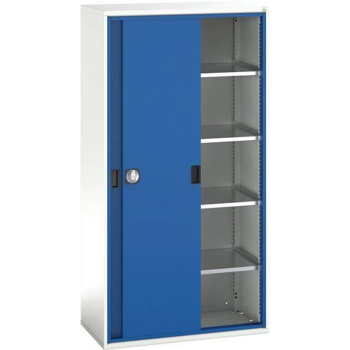 Hoge Kast Verso 1050x550x2000mm Met Schuifdeur En 4 Legborden - BOTT