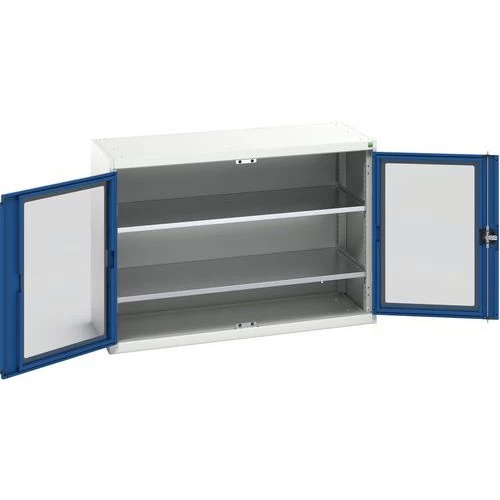 Hoge Kast Verso 1300x550x900mm Met Raamdeur En 2 Legborden - BOTT - Afbeelding 2